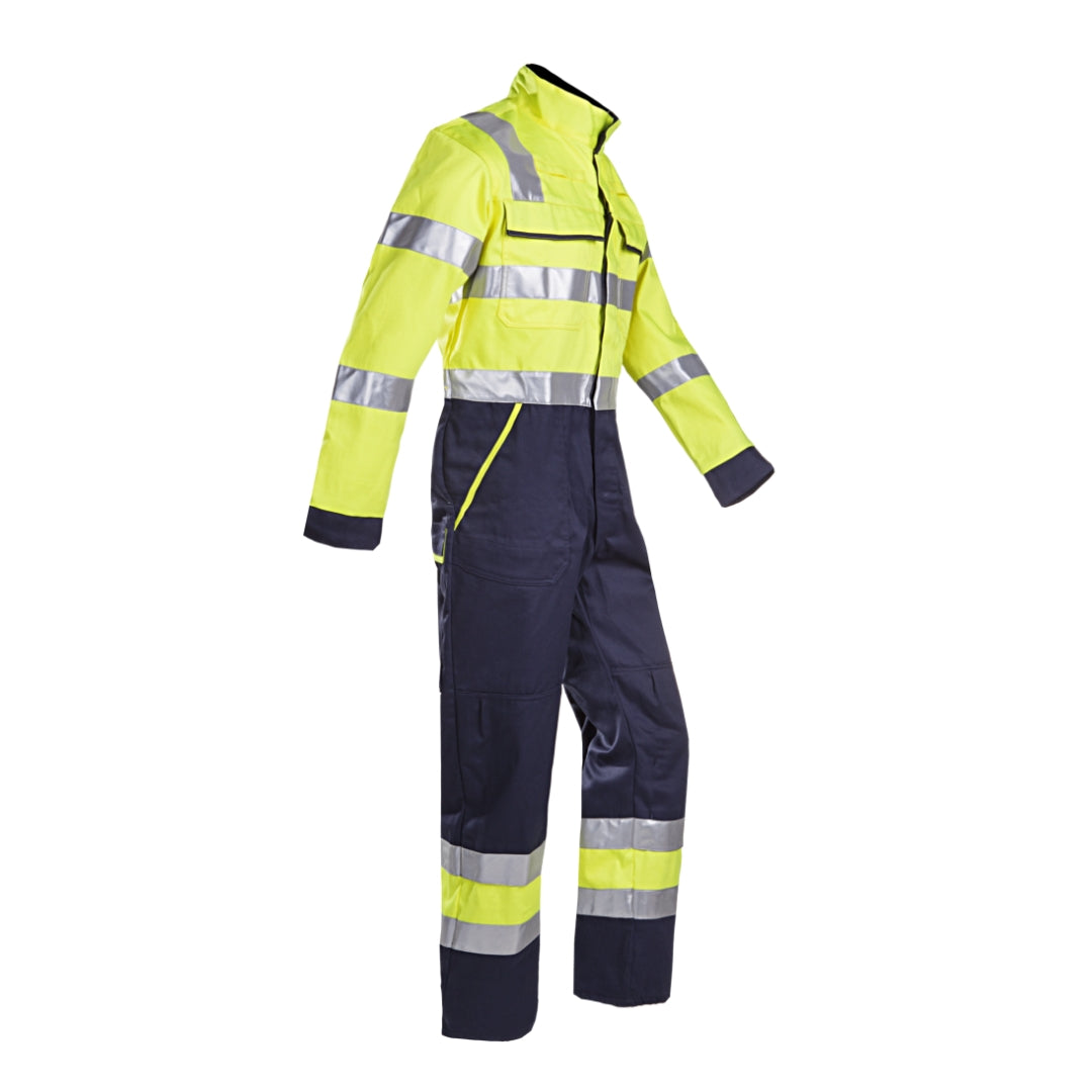 Autun Yellow/Navy Hi-vis coverall with ARC protection ELIM 11.7 cal/cm²