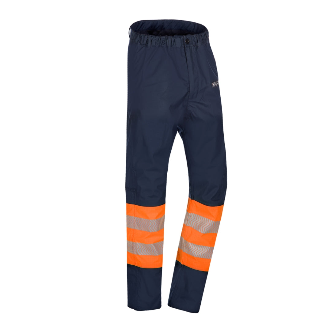 Alvin rain trousers with ARC protection (Navy/Orange or Navy/Yellow) APTV 28 cal/cm²