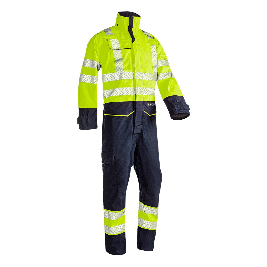Aksdal Hi-vis rain coverall with ARC protection (Orange or Yellow) APTV 9.1 cal/cm²