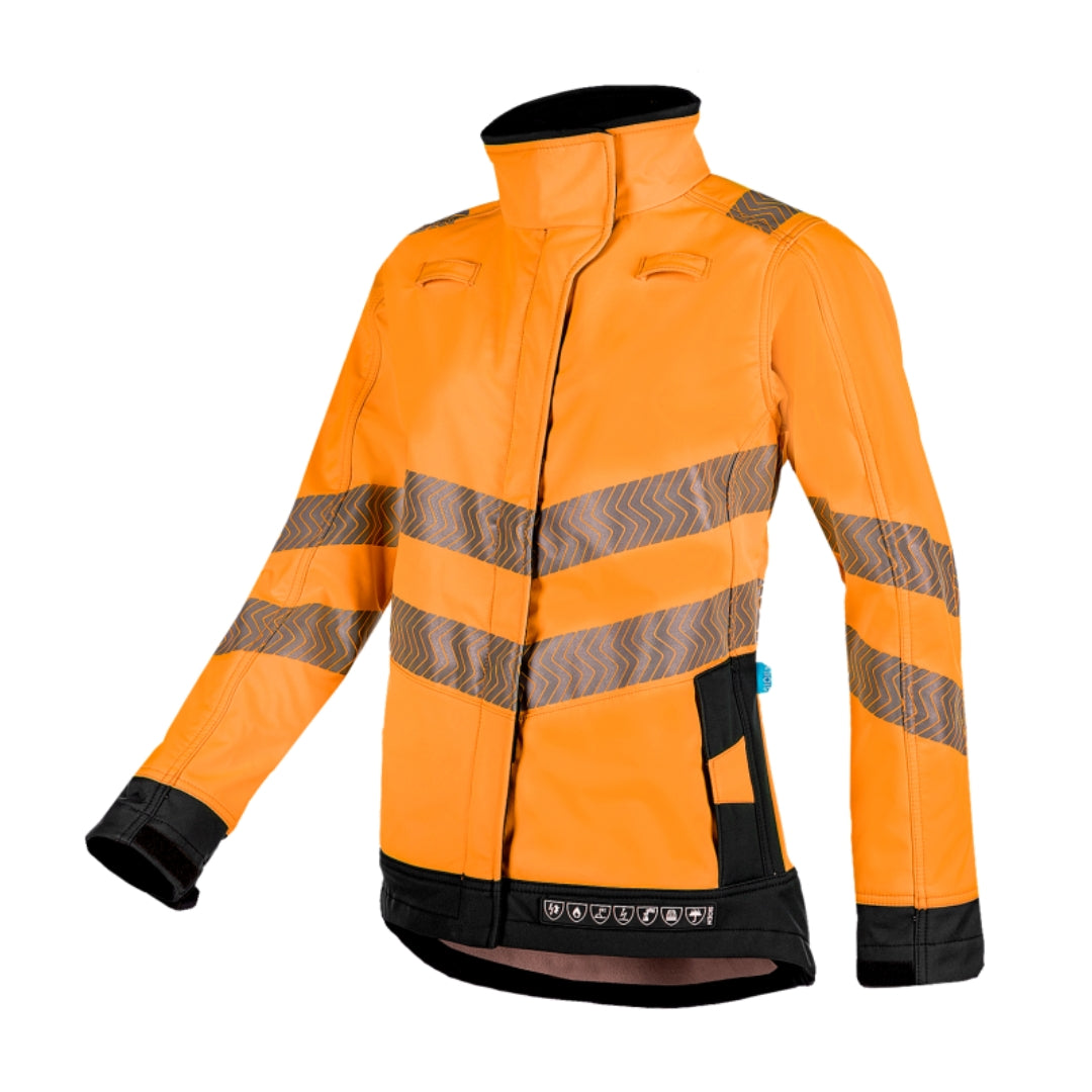 Heika Hi-vis ladies softshell with ARC protection (Orange or Yellow) APTV 24.3 cal/cm²