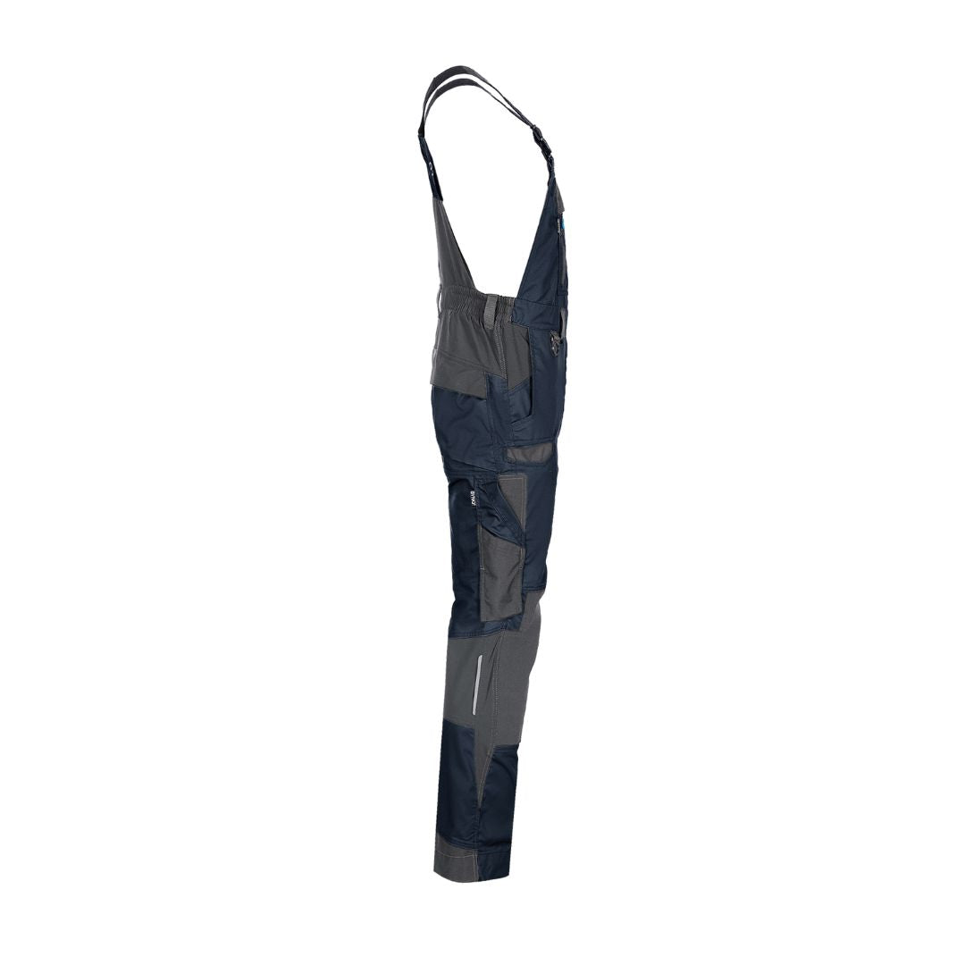 SYNQ® Qombi Bib & brace, stretch zones - Colours Navy blue/Anthracite grey or Petrol blue/Black