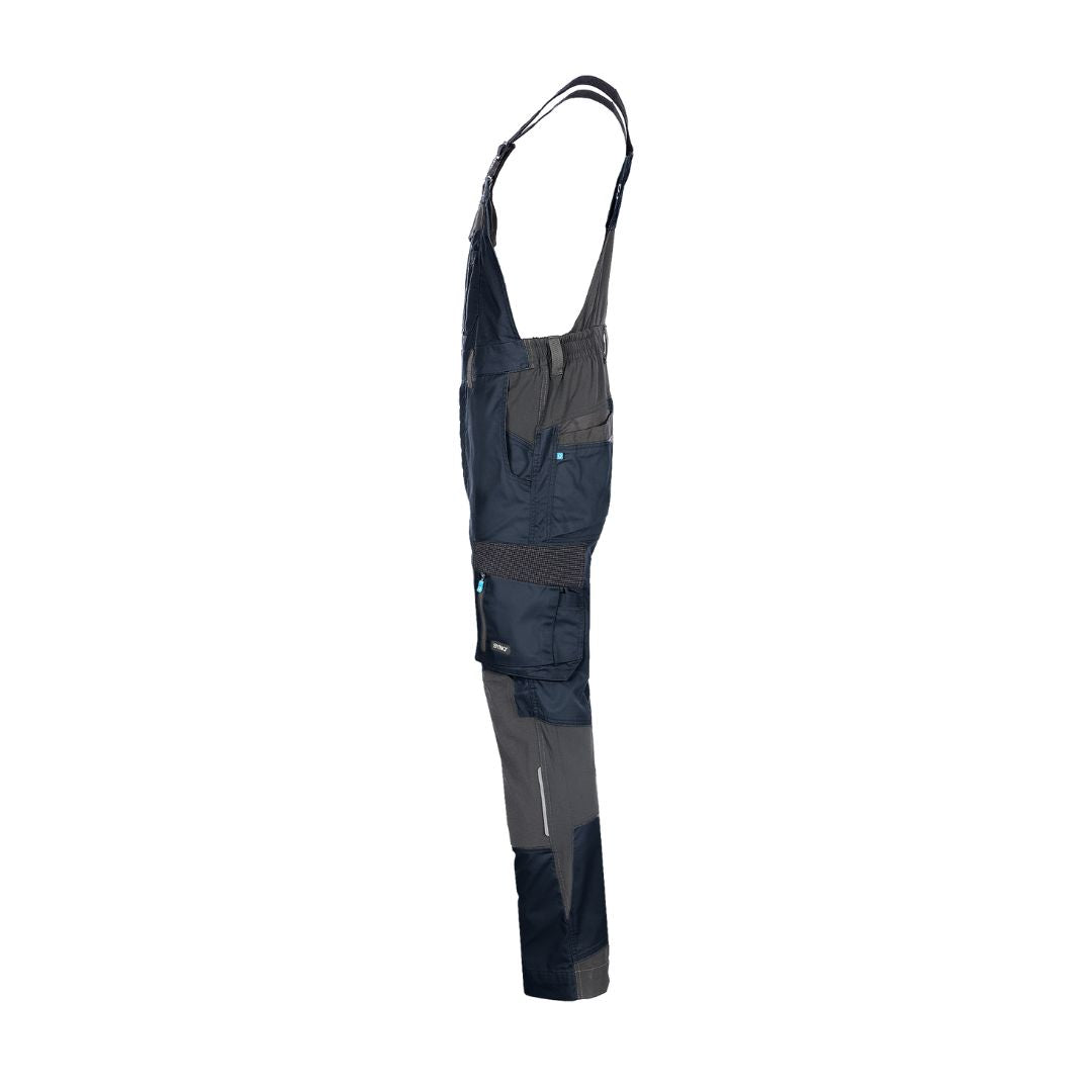 SYNQ® Qombi Bib & brace, stretch zones - Colours Navy blue/Anthracite grey or Petrol blue/Black