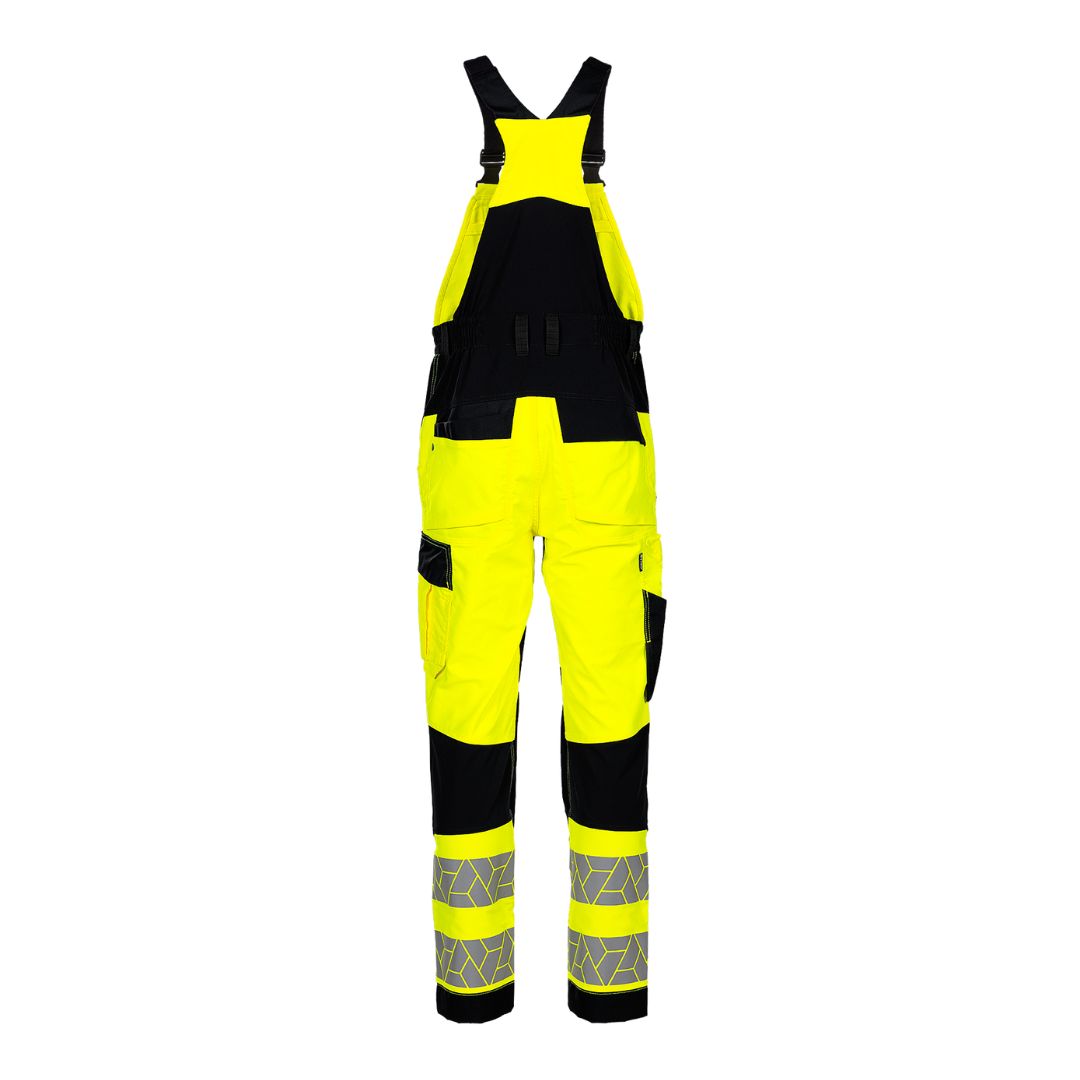 SYNQ® Breaqout Bib & brace, stretch zones, high-vis class 2, yellow/navy or black