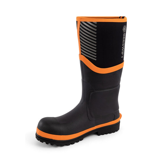 NEO FORCE NEOPRENE FULL SAFETY WELLINGTON BLACK CF501BL