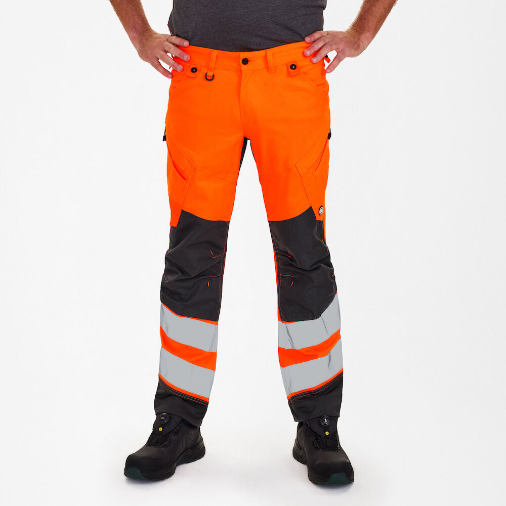 ENGEL Hi Visibility Orange 2 Tone Safety trousers