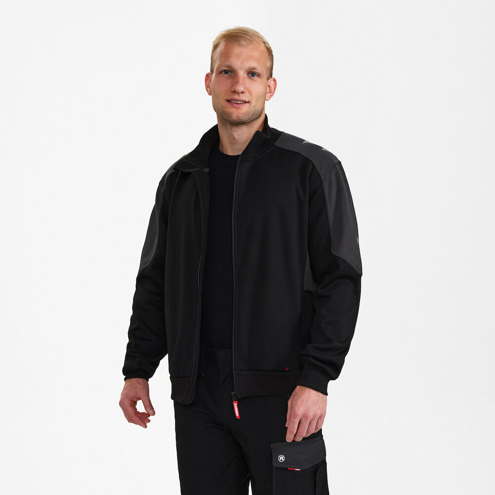 Galaxy sweat cardigan with collar