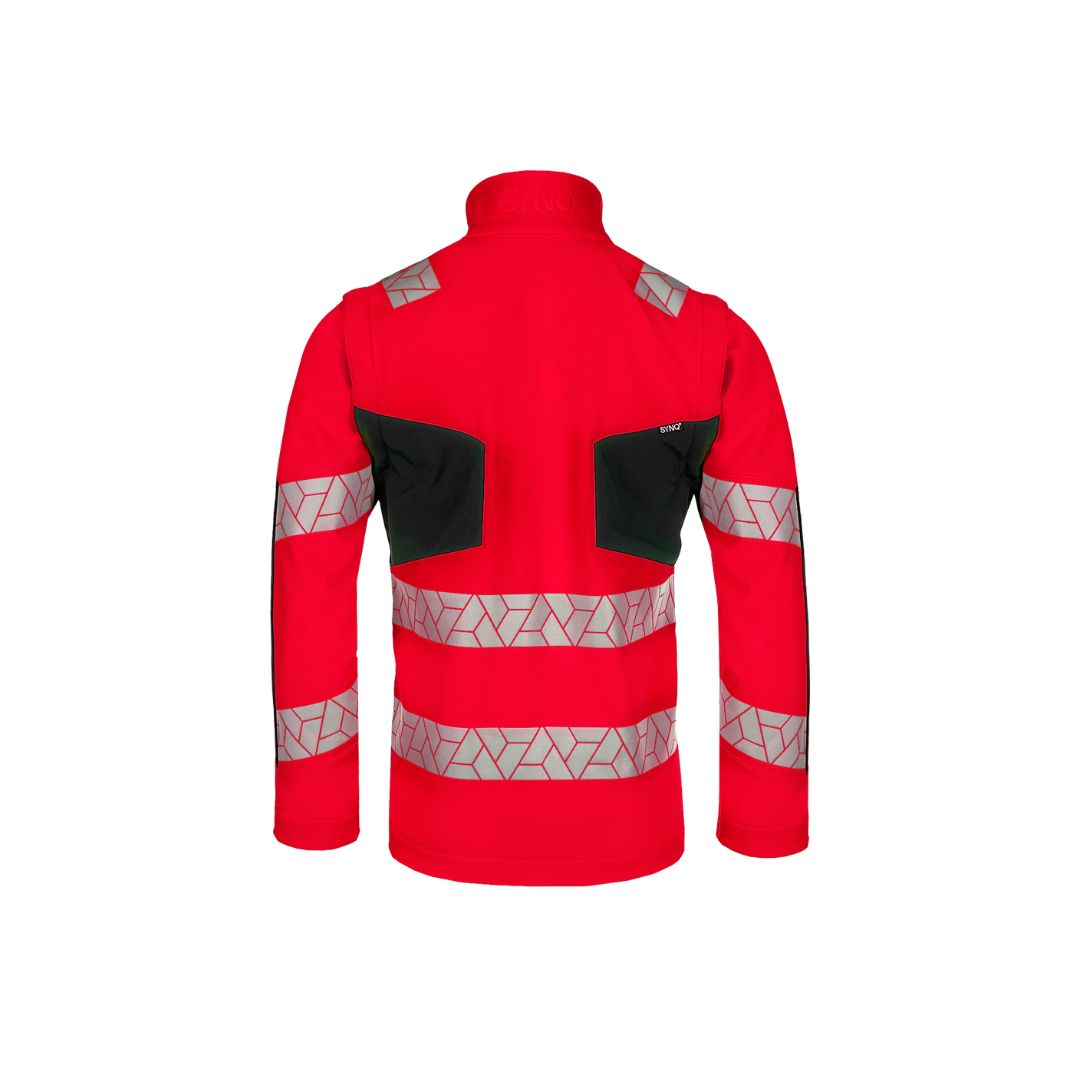 SYNQ® Ledstart High-vis softshell jacket, detachable sleeves