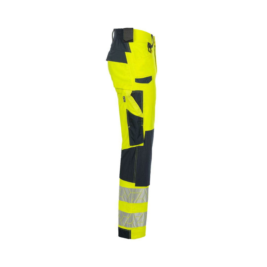SYNQ® Nopaque - Knee pocket trousers, stretch zones, high-vis class 2,Yellow/Black or Navy