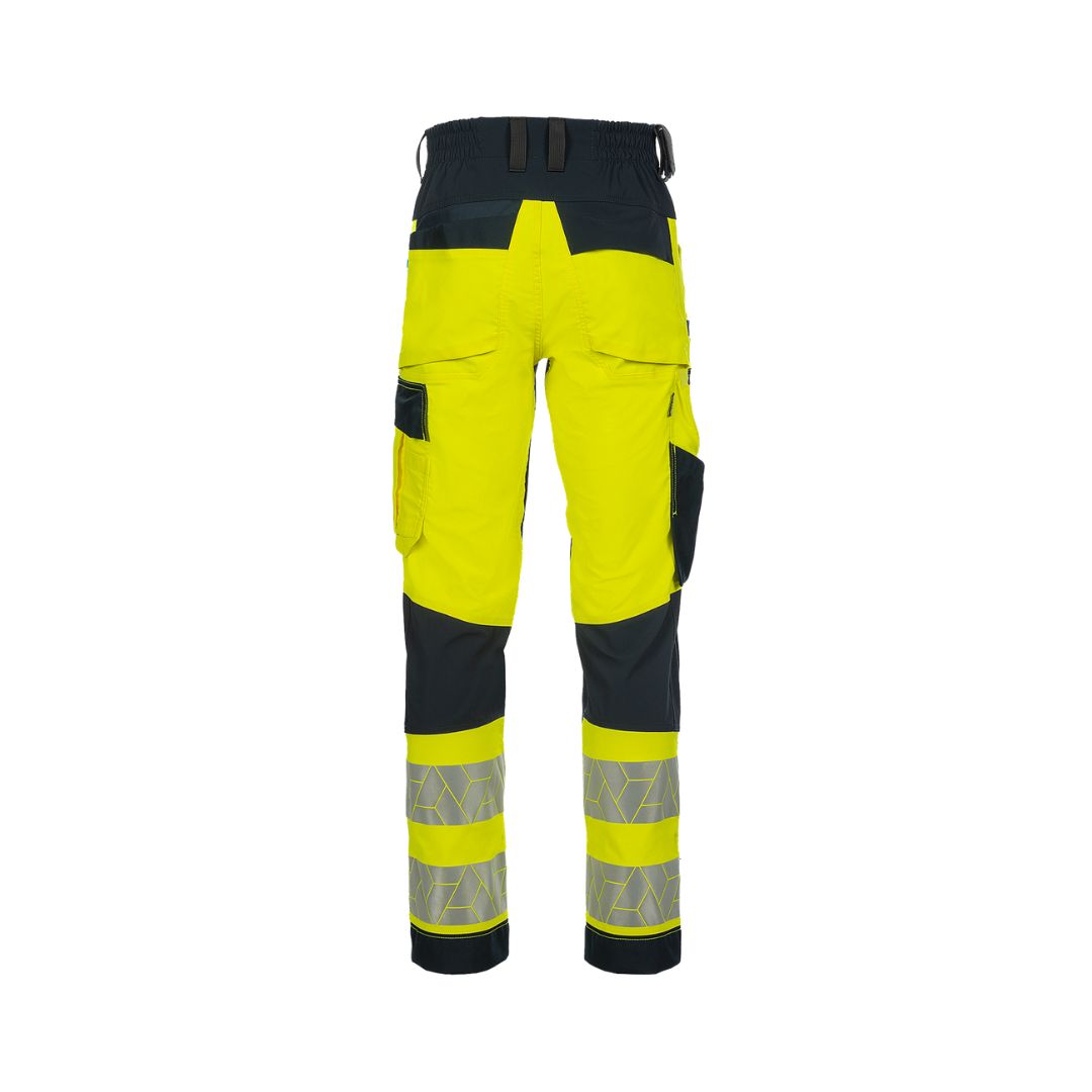 SYNQ® Nopaque - Knee pocket trousers, stretch zones, high-vis class 2,Yellow/Black or Navy
