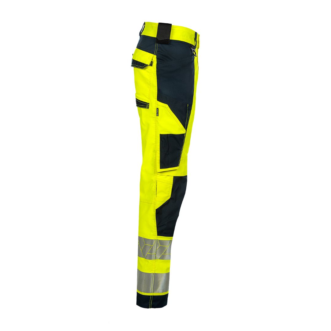 SYNQ® Catchup - Knee pocket trousers c/w hanging pockets , high-vis class 2 options: yellow/black or navy