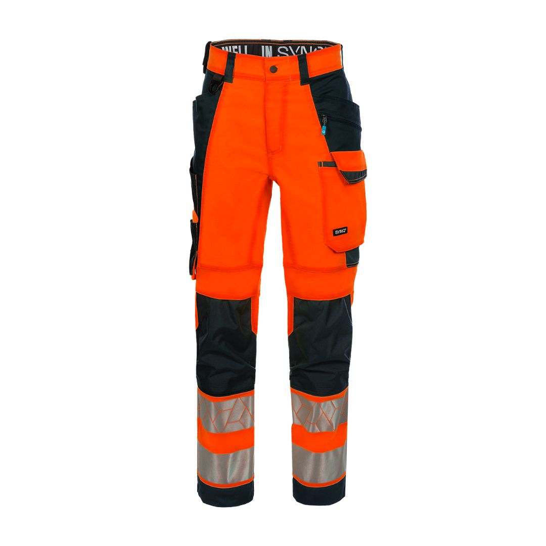 SYNQ® Catchup - Knee pocket trousers c/w hanging pockets , high-vis class 2 options: red or yellow