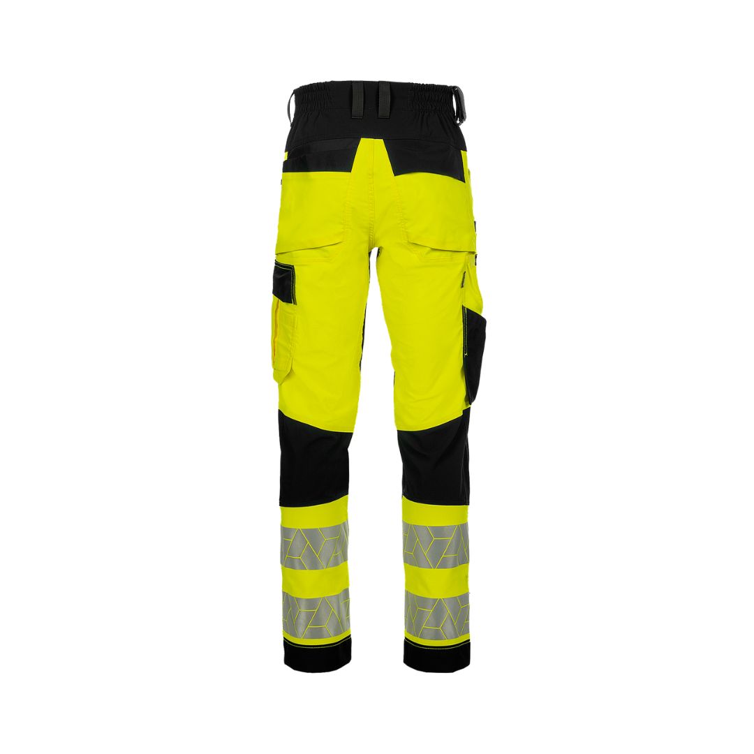 SYNQ® Nopaque - Knee pocket trousers, stretch zones, high-vis class 2,Yellow/Black or Navy