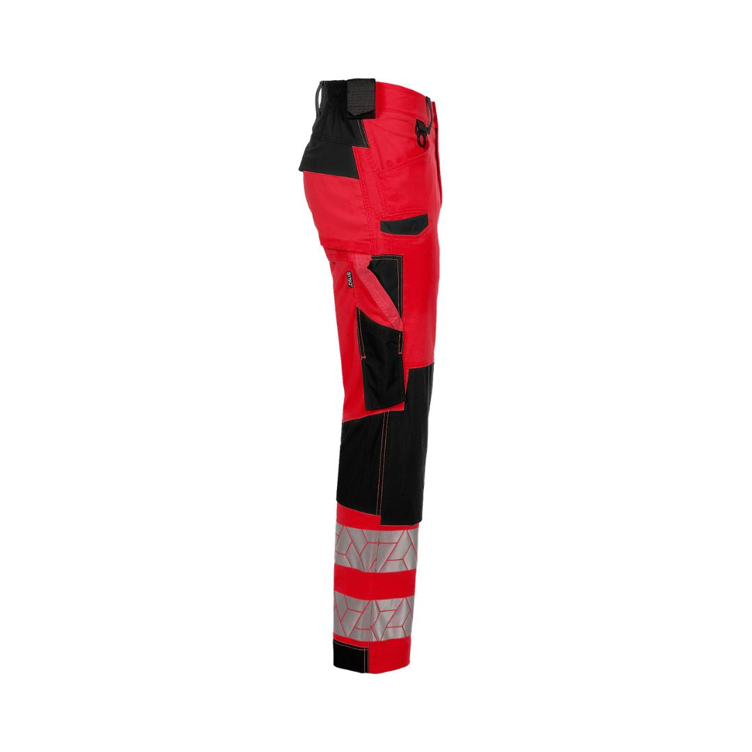 SYNQ® Nopaque - Knee pocket trousers, stretch zones, high-vis class 2, Red or Orange option