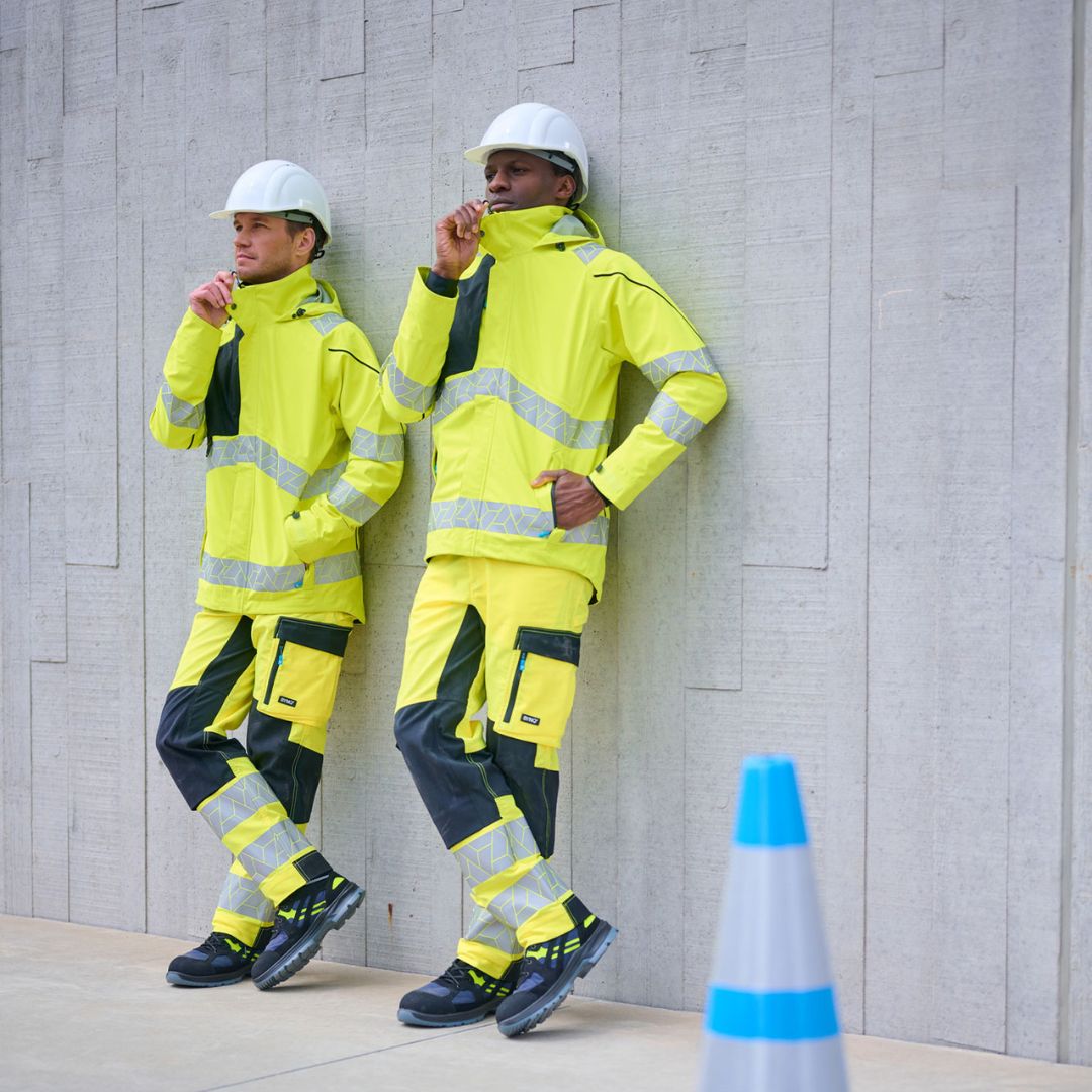 SYNQ® Nopaque - Knee pocket trousers, stretch zones, high-vis class 2, Red or Orange option