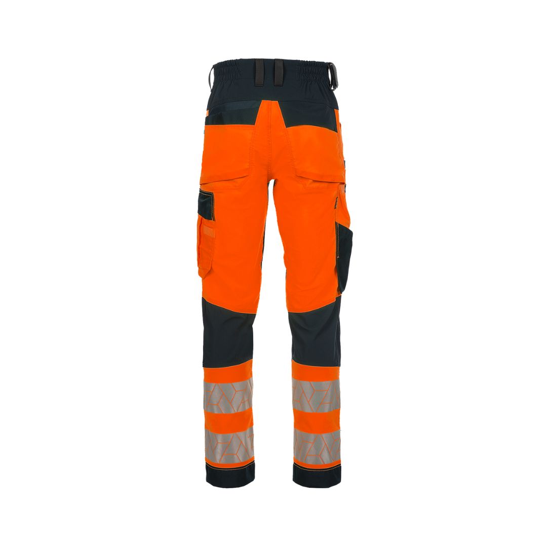 SYNQ® Nopaque - Knee pocket trousers, stretch zones, high-vis class 2, Red or Orange option