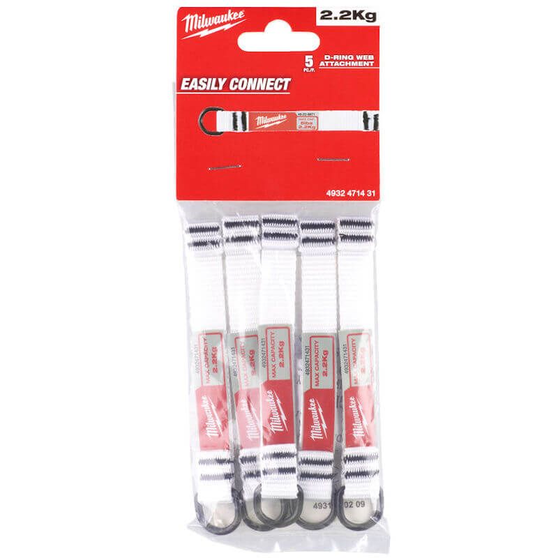 Milwaukee 2.2kg D-Ring Web Lanyard Attachments