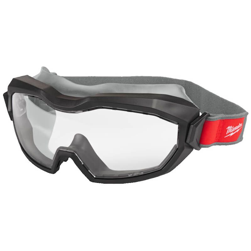 Milwaukee Clear Non-Vented High-Profile Goggles