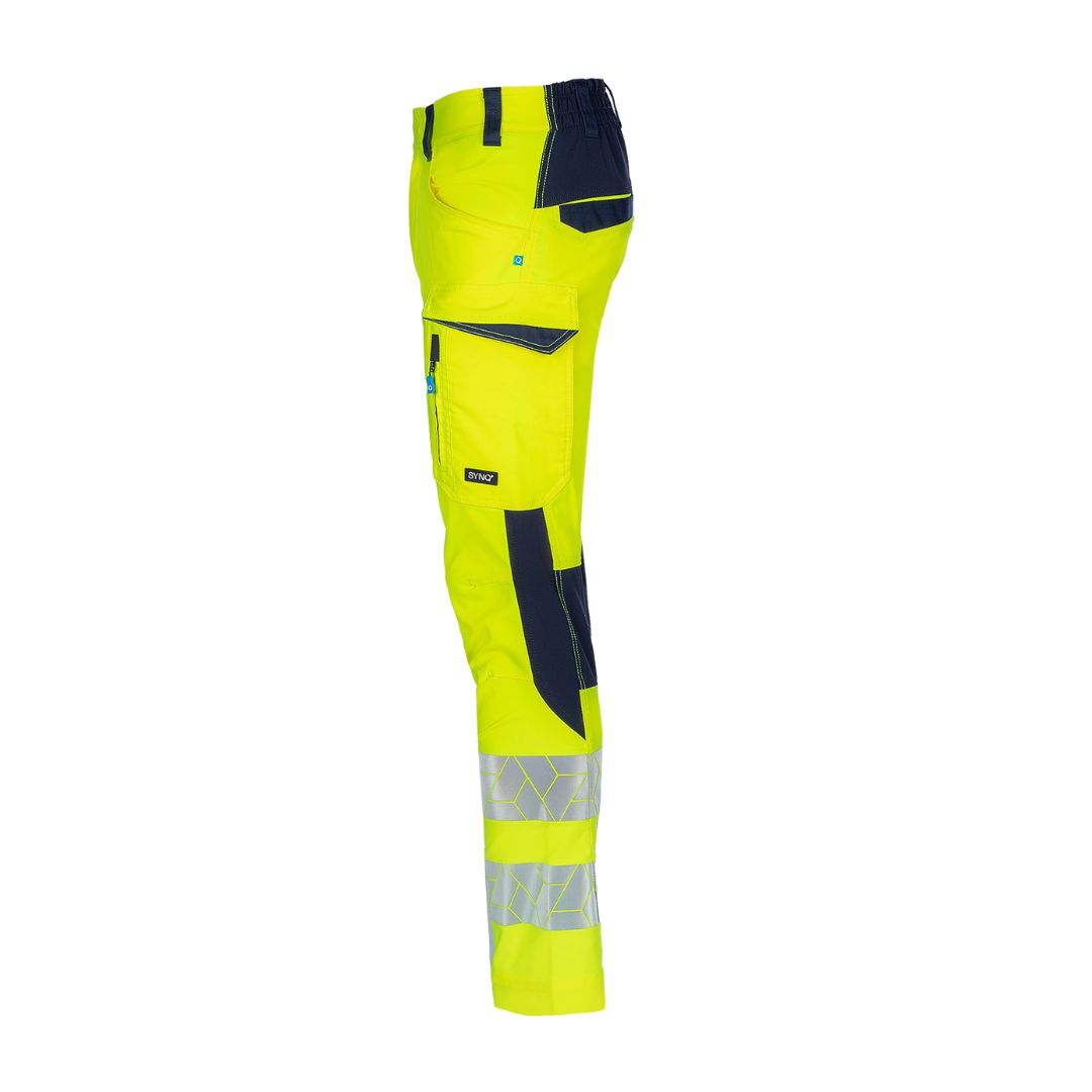 SYNQ® Beaqon - Service trousers, stretch zones, high-vis class 2, yellow/navy or black