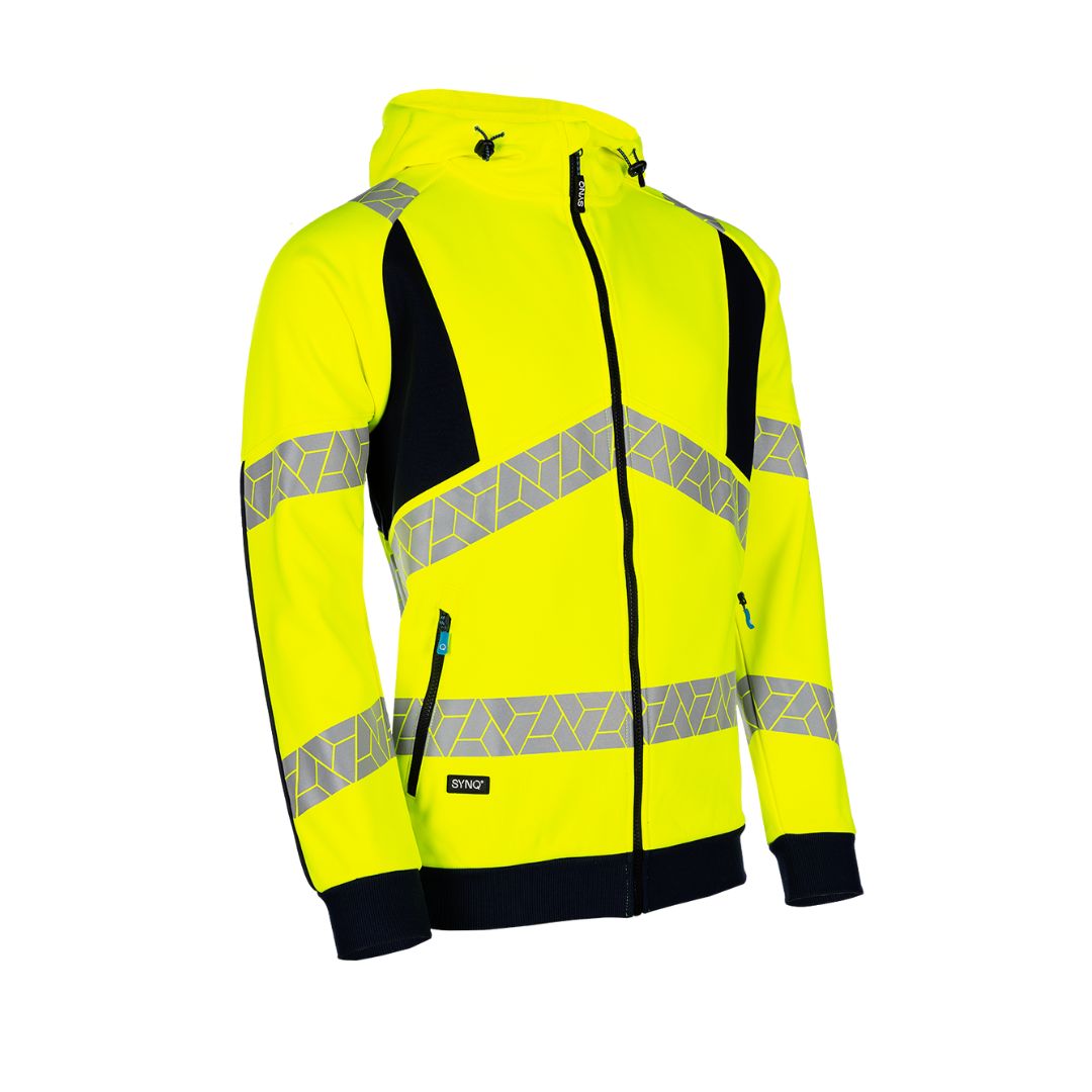 SYNQ® Highlight High-vis zip-up hoodie Unisex