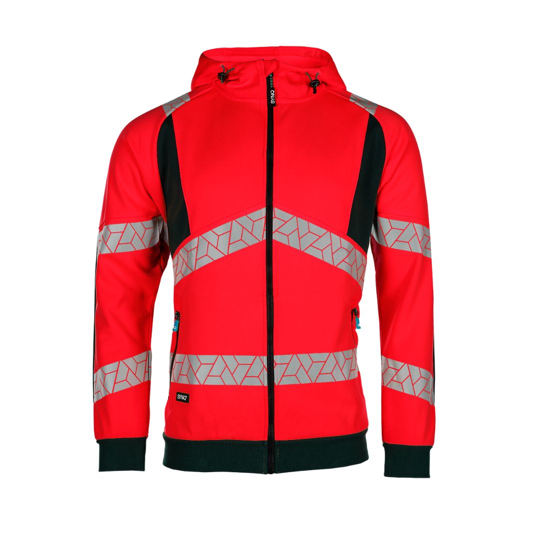 SYNQ® Highlight High-vis zip-up hoodie Unisex