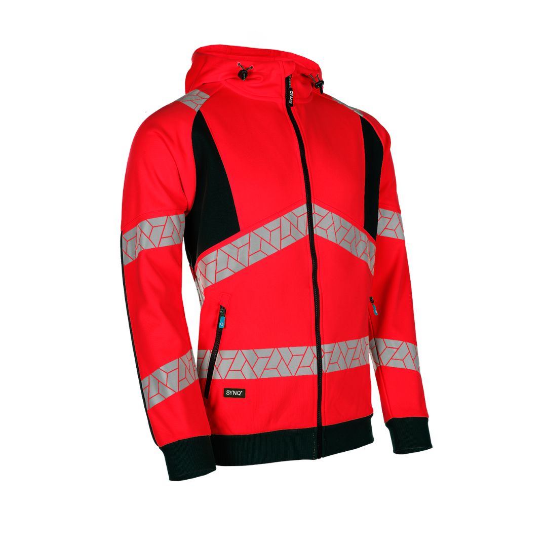 SYNQ® Highlight High-vis zip-up hoodie Unisex