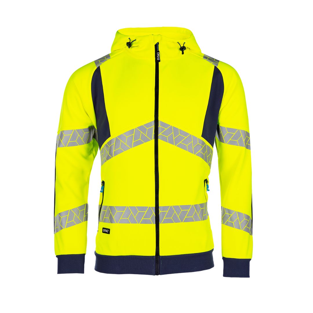 SYNQ® Highlight High-vis zip-up hoodie Unisex