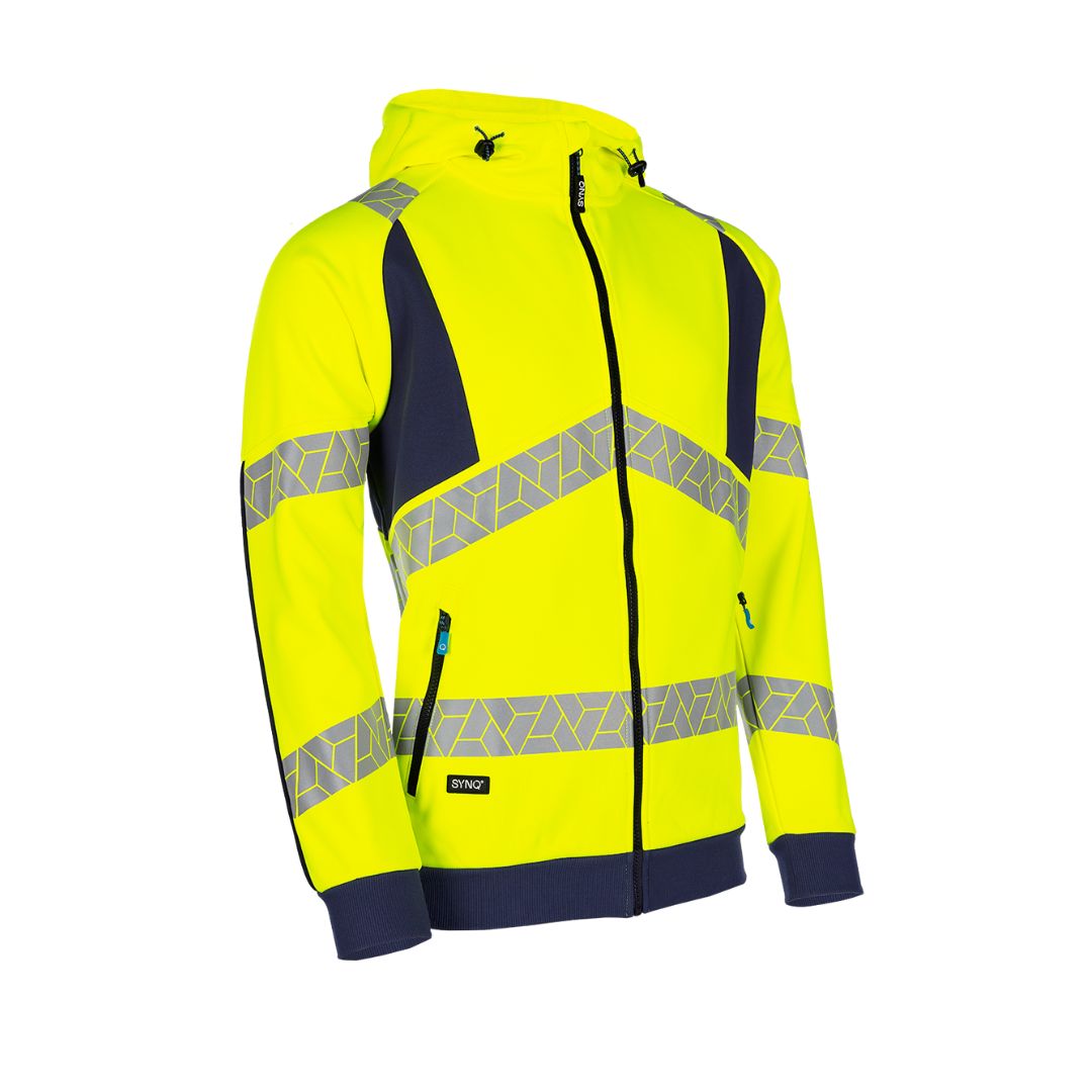 SYNQ® Highlight High-vis zip-up hoodie Unisex