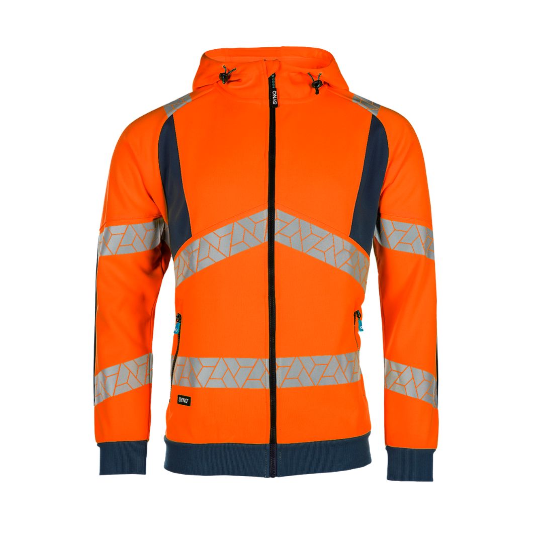 SYNQ® Highlight High-vis zip-up hoodie Unisex