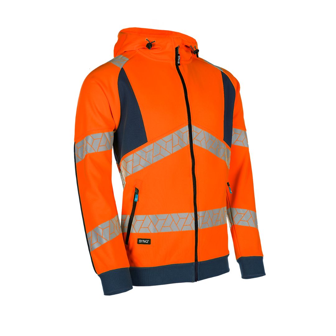 SYNQ® Highlight High-vis zip-up hoodie Unisex