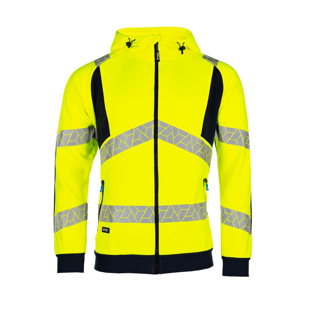 SYNQ® Highlight High-vis zip-up hoodie Unisex
