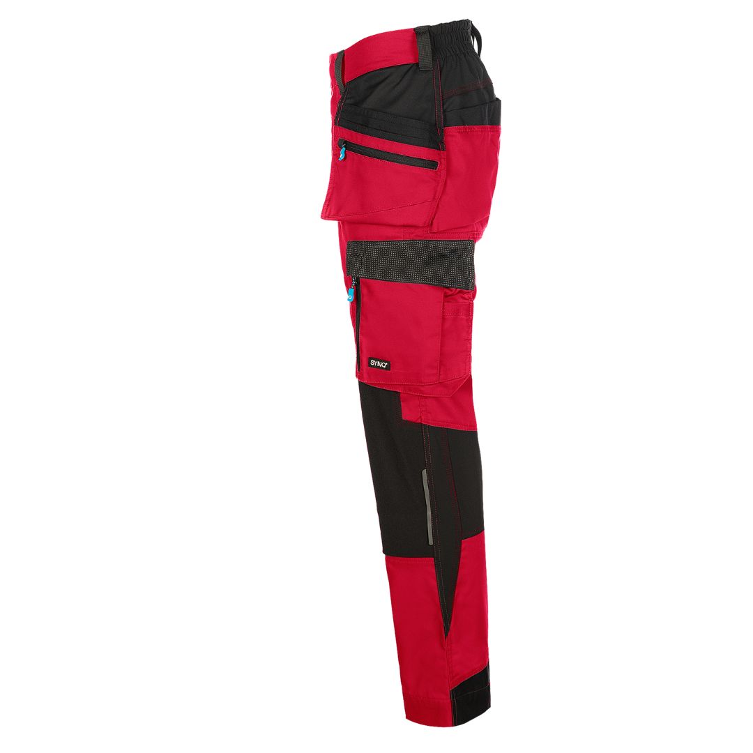 SYNQ® Qrowd Holster pocket trousers, stretch zones - Colours Red /Black or Khaki green/Black