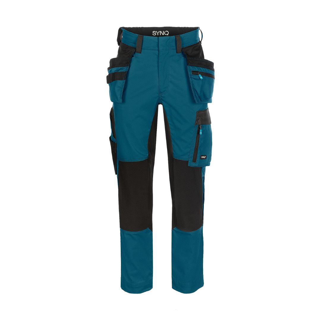 SYNQ® Qrowd Holster pocket trousers, stretch zones- Colours Petrol blue/Black or Navy /Anthracite grey