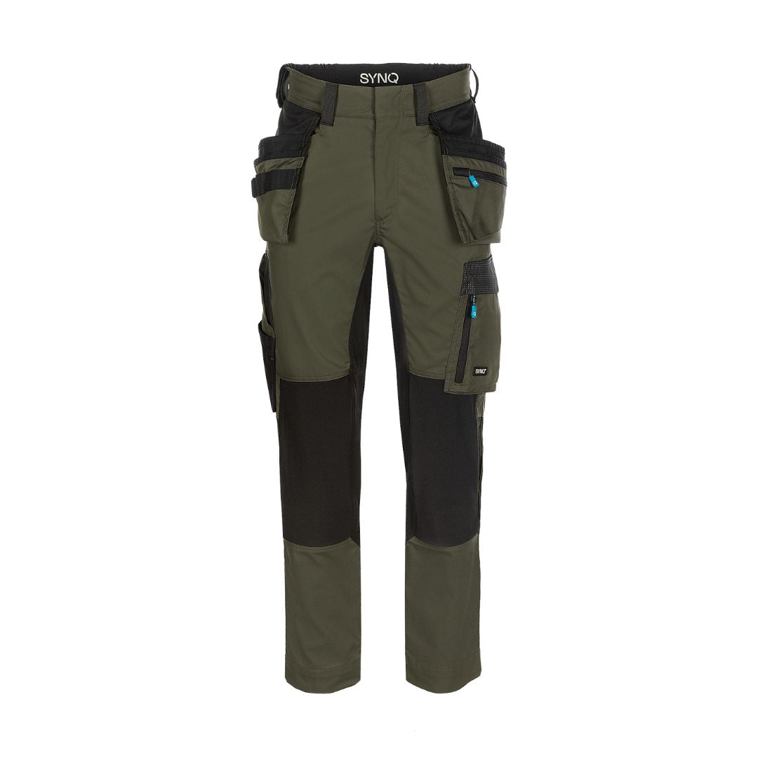 SYNQ® Qrowd Holster pocket trousers, stretch zones - Colours Red /Black or Khaki green/Black
