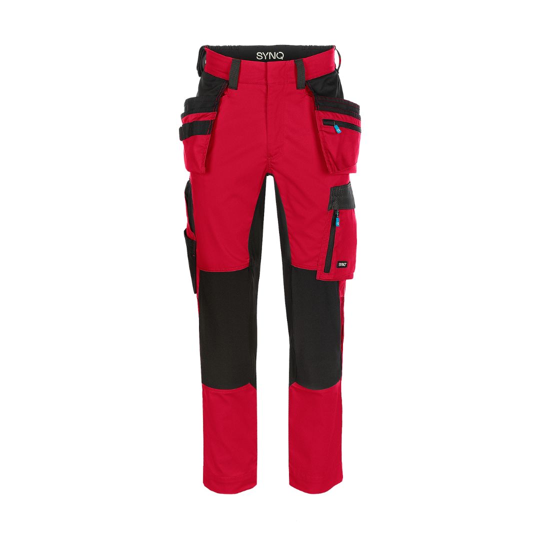 SYNQ® Qrowd Holster pocket trousers, stretch zones - Colours Red /Black or Khaki green/Black