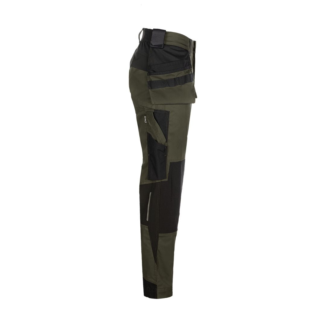 SYNQ® Qrowd Holster pocket trousers, stretch zones - Colours Red /Black or Khaki green/Black