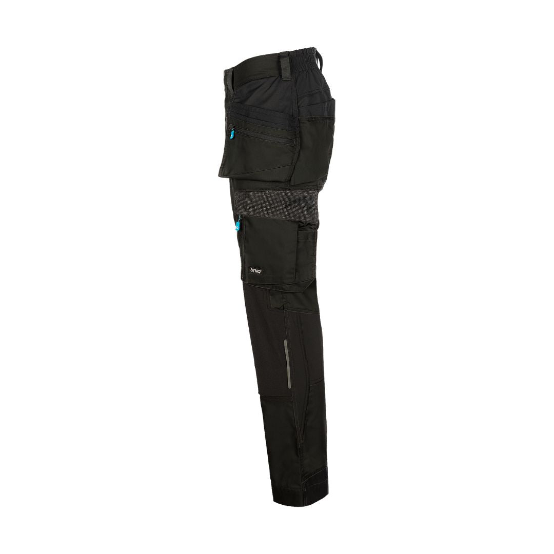 SYNQ® Qrowd Holster pocket trousers, stretch zones - Colours Black or Anthracite grey/Black