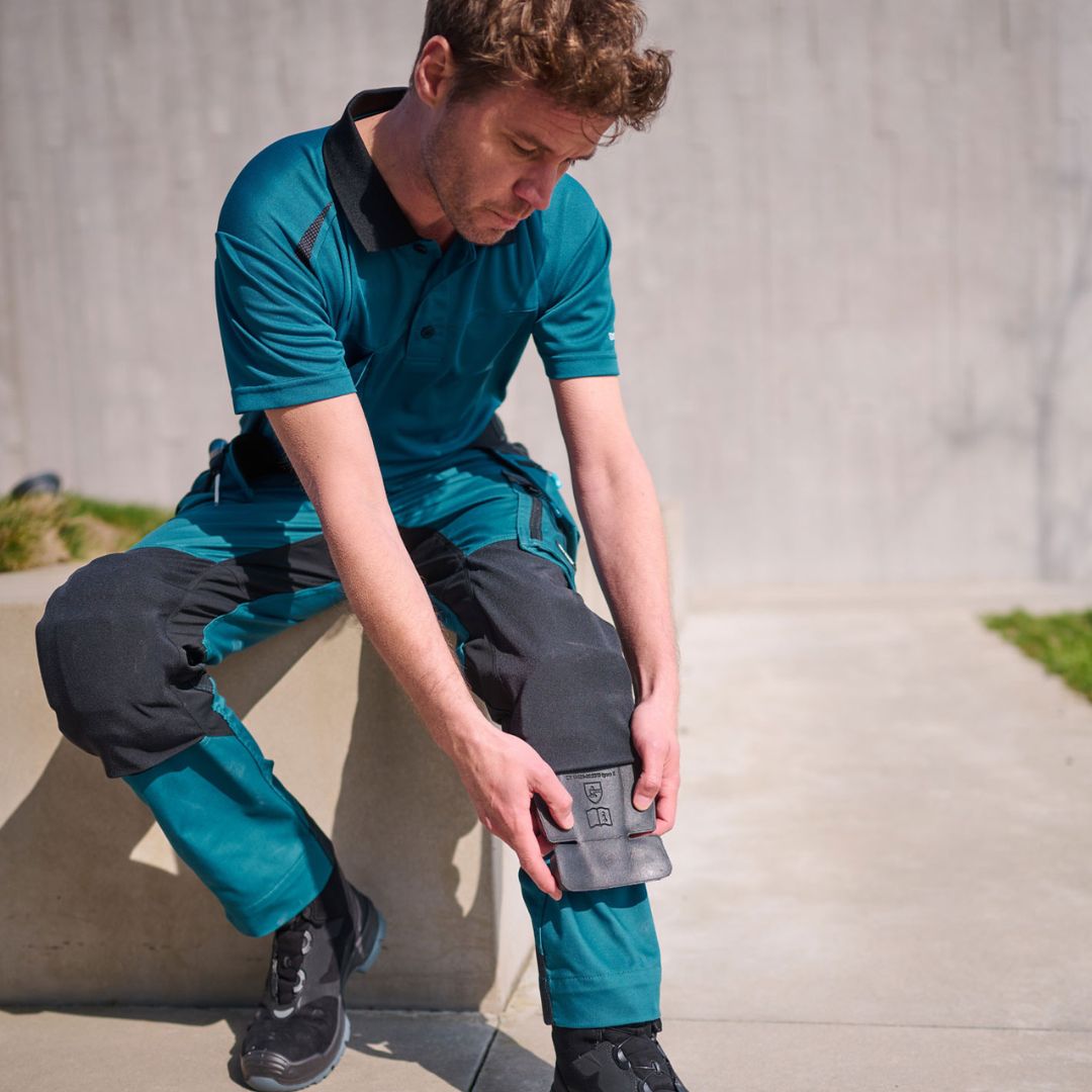 SYNQ® Qrowd Holster pocket trousers, stretch zones- Colours Petrol blue/Black or Navy /Anthracite grey