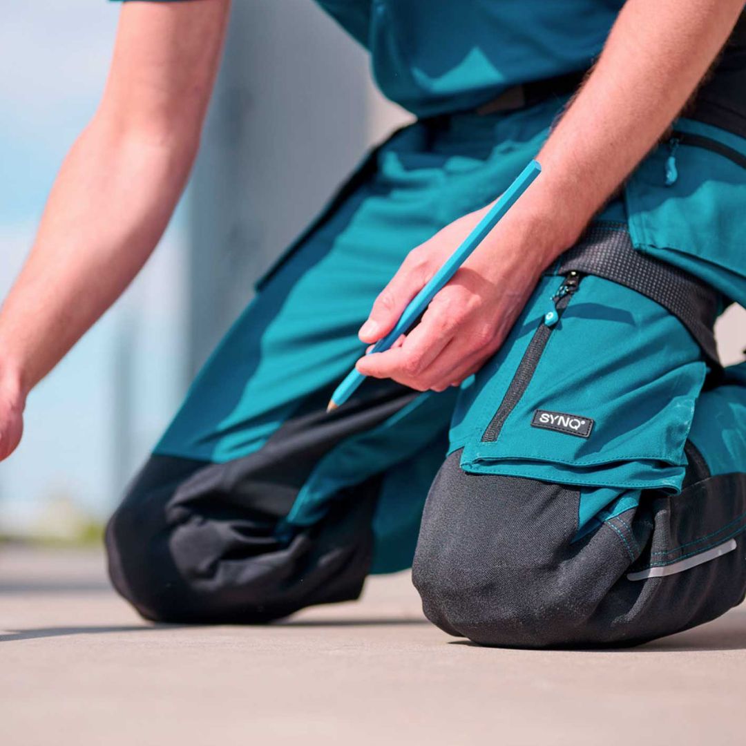 SYNQ® Qrowd Holster pocket trousers, stretch zones- Colours Petrol blue/Black or Navy /Anthracite grey