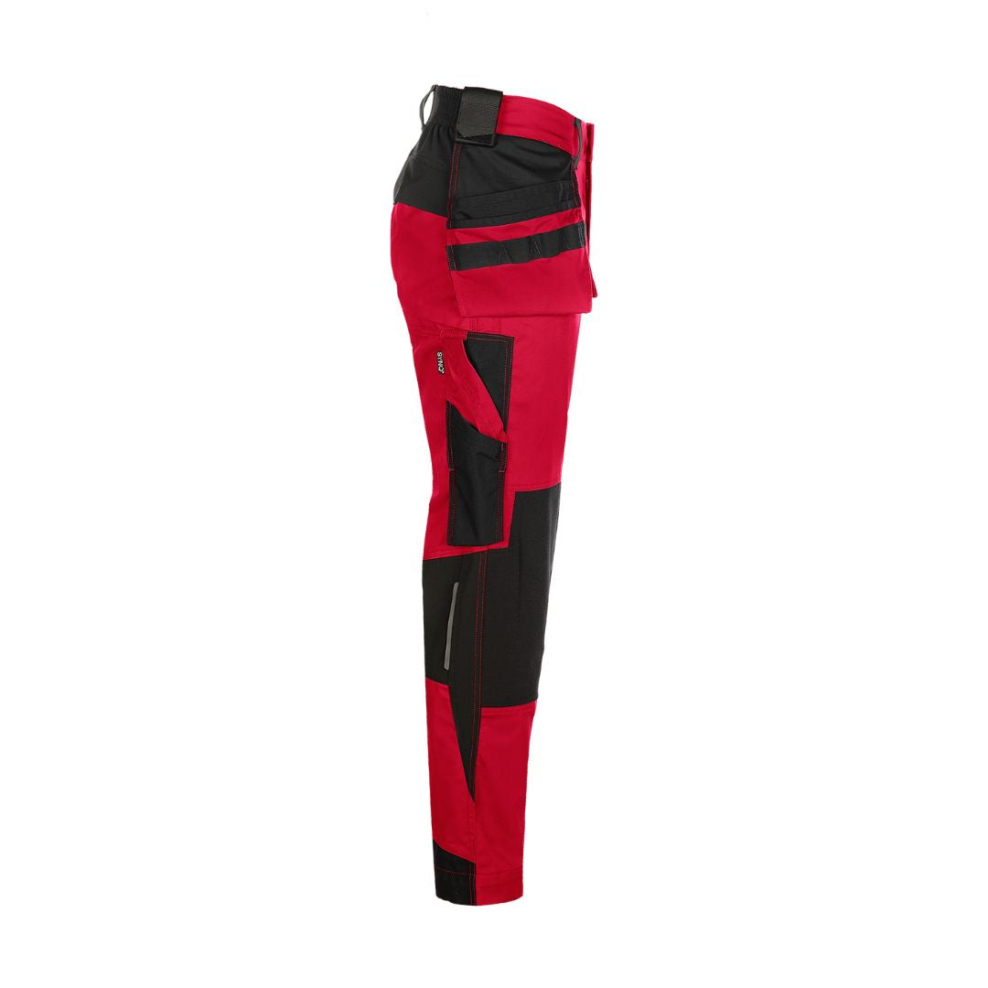 SYNQ® Qrowd Holster pocket trousers, stretch zones - Colours Red /Black or Khaki green/Black