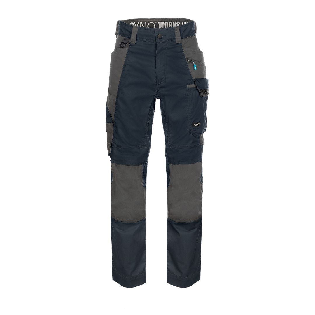SYNQ® Keeper Knee pocket trousers - Colours Navy blue/Anthracite grey or Petrol blue/Black
