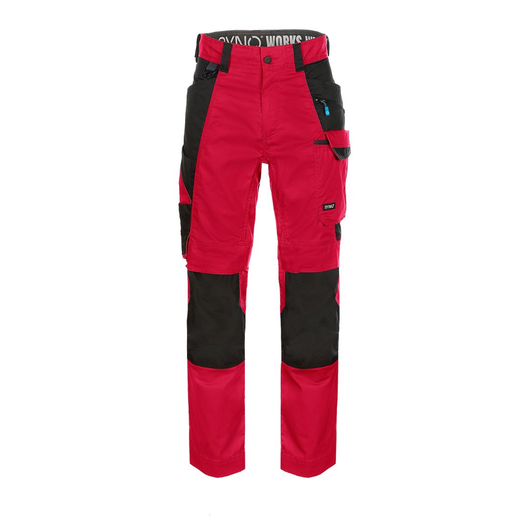 SYNQ® Keeper Knee pocket trousers - Colours Khaki green/Black or Red/Black