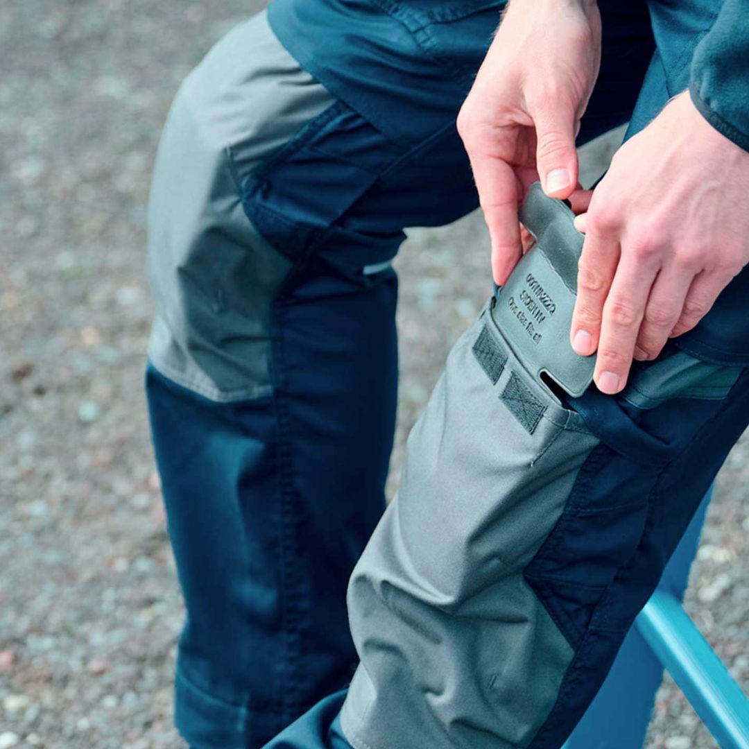 SYNQ® Keeper Knee pocket trousers - Colours Navy blue/Anthracite grey or Petrol blue/Black