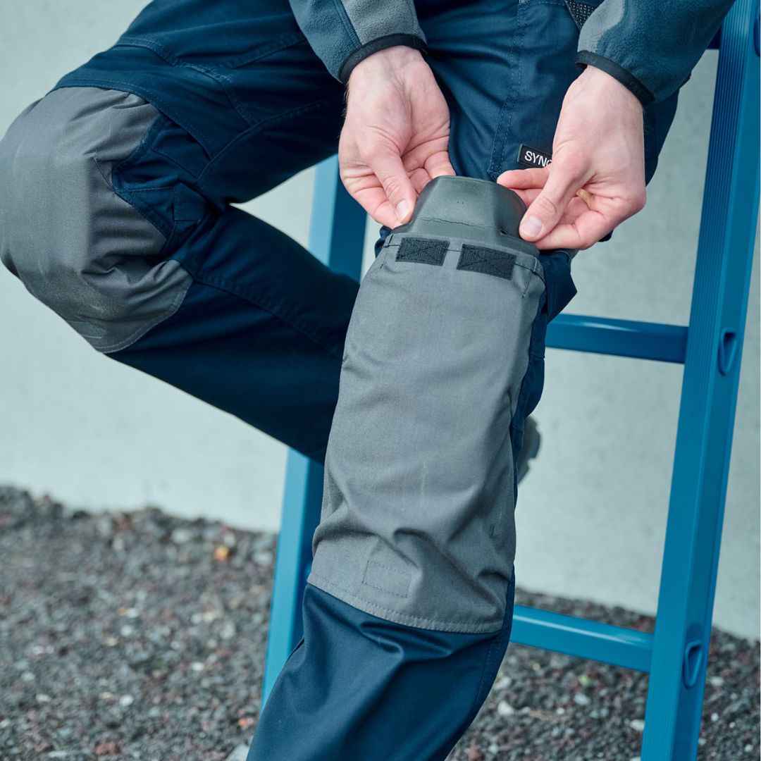 SYNQ® Keeper Knee pocket trousers - Colours Navy blue/Anthracite grey or Petrol blue/Black