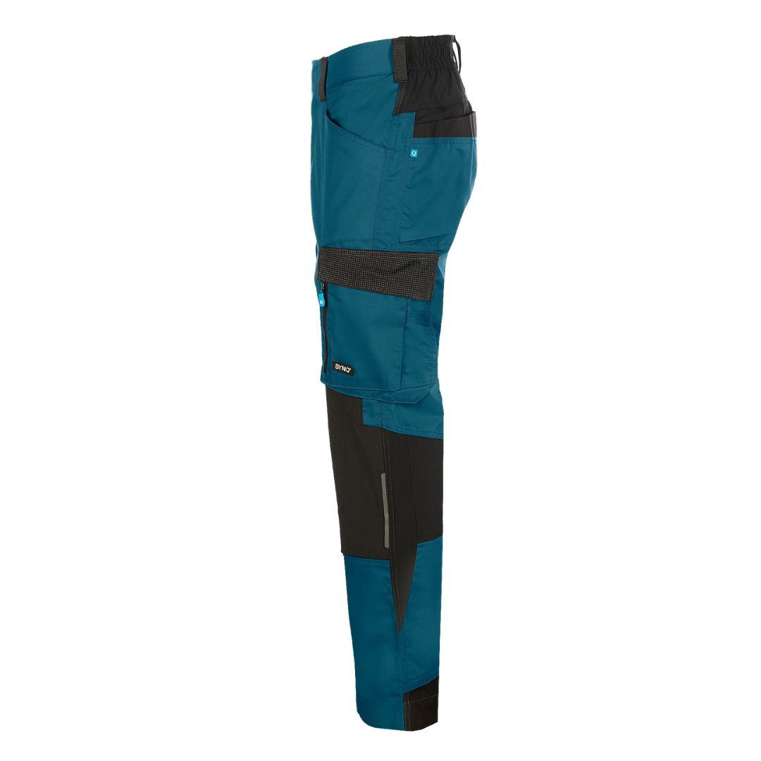 SYNQ® Sqoot Knee pocket trousers, stretch zones- Colours Petrol blue/Black or Navy /Anthracite grey