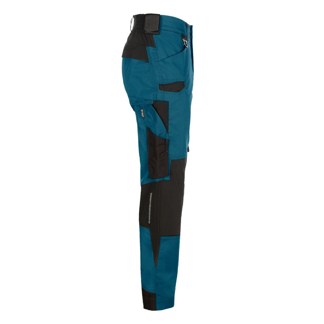 SYNQ® Sqoot Knee pocket trousers, stretch zones- Colours Petrol blue/Black or Navy /Anthracite grey
