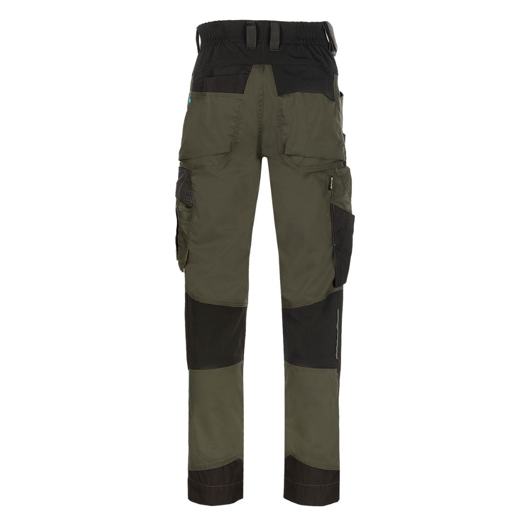 SYNQ® Sqoot Knee pocket trousers, stretch zones - Colours Red /Black or Khaki green/Black