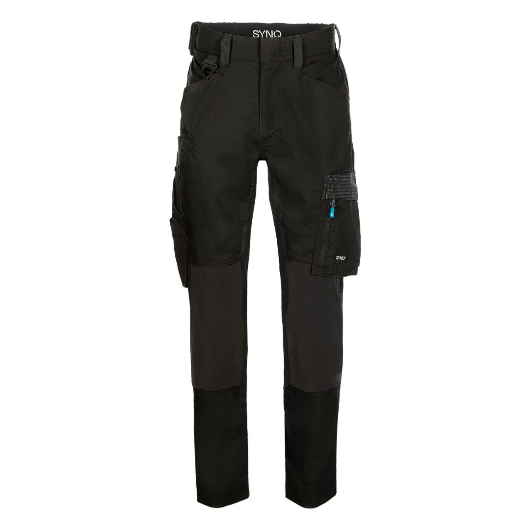 SYNQ® Sqoot Knee pocket trousers, stretch zones - Colours Black or Anthracite grey/Black
