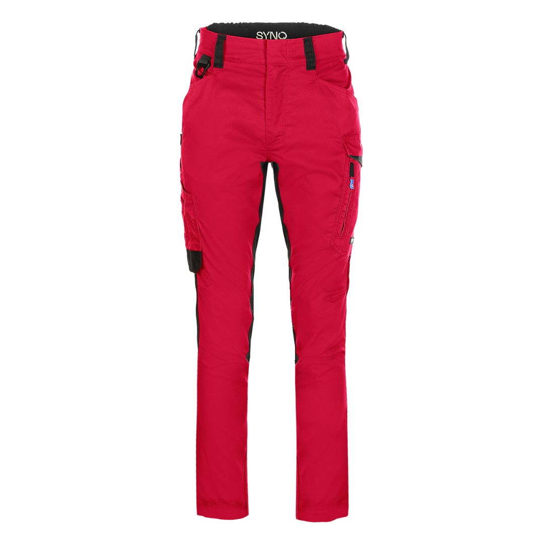 SYNQ® Sqill Service trousers, stretch zones - Colours Red /Black or Khaki green/Black