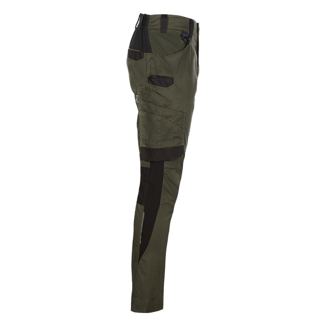 SYNQ® Sqill Service trousers, stretch zones - Colours Red /Black or Khaki green/Black