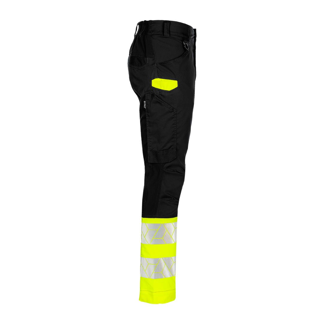 SYNQ® Qlear - Service trousers, stretch zones, high-vis class 1 Yellow/ Navy or Black